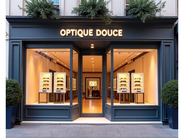 Devanture élégante de Optique Douce à Paris